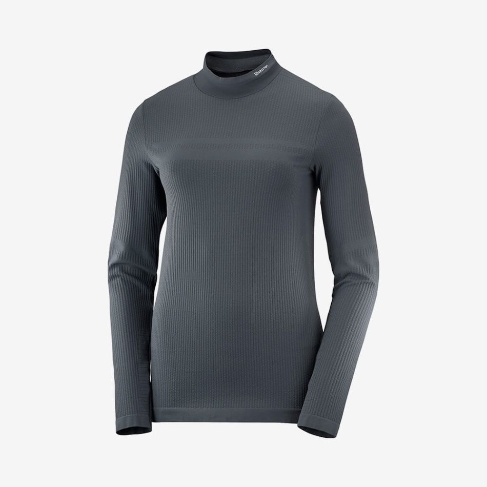 Playera ESSENTIAL WARM LS Gris